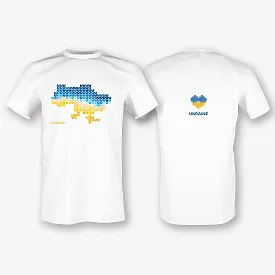 Шаблон футболки з картою України