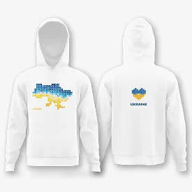 Шаблон худи с картой Украины