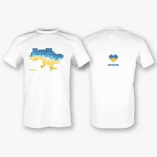 Шаблон футболки с картой Украины