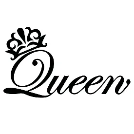 Виниловая наклейка - Queen с короной, элегантная надпись