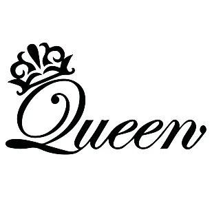 Виниловая наклейка - Queen с короной, элегантная надпись