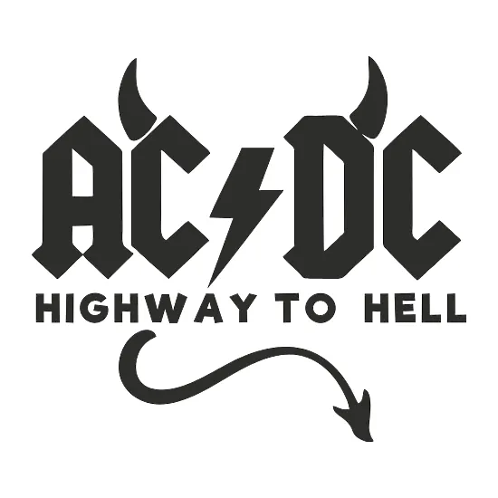 Виниловая наклейка на авто — AC/DC