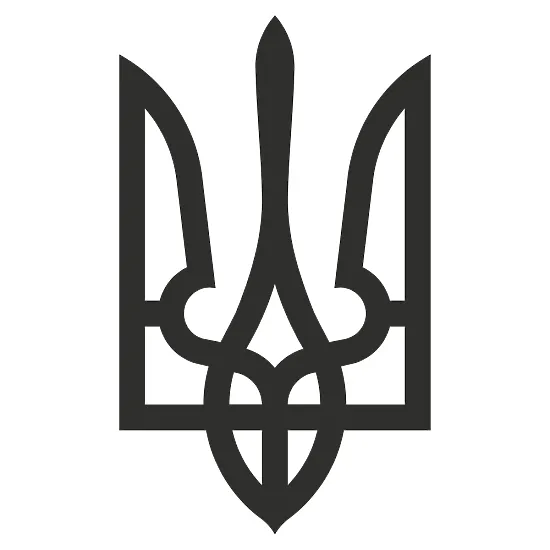 Вінілова наклейка Тризуб Україна — плотерна порізка