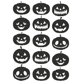 Набір вінілових наклейок – Гарбузи на Хелловін 🎃 Halloween Pumpkins