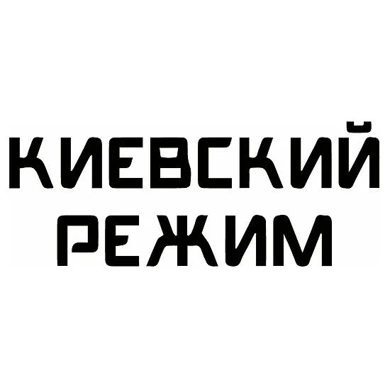 Вінілова наклейка на авто ЗСУ "Киевский режим"
