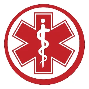 Плотерна наклейка — «Star of Life», медик, EMT, EMS, Paramedic