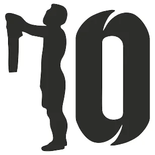 Виниловая наклейка на авто - Силуэт цифра 10 Лионель Месси