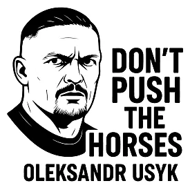Наклейка - «Don't push the horses», с Александром Усиком, мем