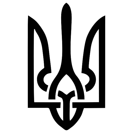 Виниловая наклейка на авто — Герб Тризуб Украины