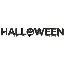 Вінілова наклейка — Halloween напис 🎃👻