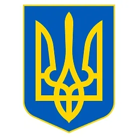 Друкована наклейка — Герб України, жовто-блакитний, для авто