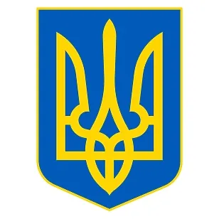 Друкована наклейка — Герб України, жовто-блакитний, для авто