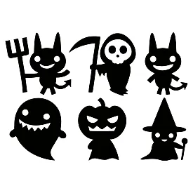 Набір вінілових наклейок — Монстрики на Хелловін 🎃