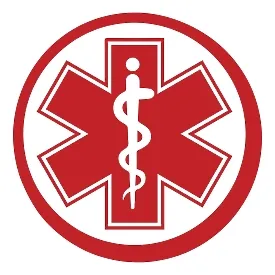Плотерная наклейка - «Звезда жизни», медик, EMT, EMS, Paramedic