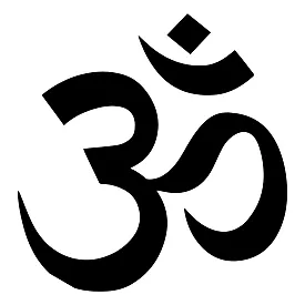 Виниловая наклейка - знак Ом (ॐ), духовный символ