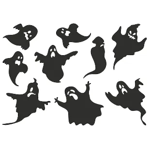 Набір вінілових наклейок — Привидення на Хелловін 👻🎃