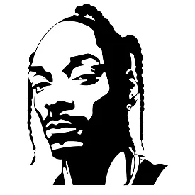Виниловая наклейка - Силуэт Snoop Dogg