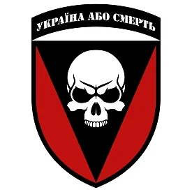 Магнитная наклейка - «Украина или смерть», 72 ОМБр, череп, для авто